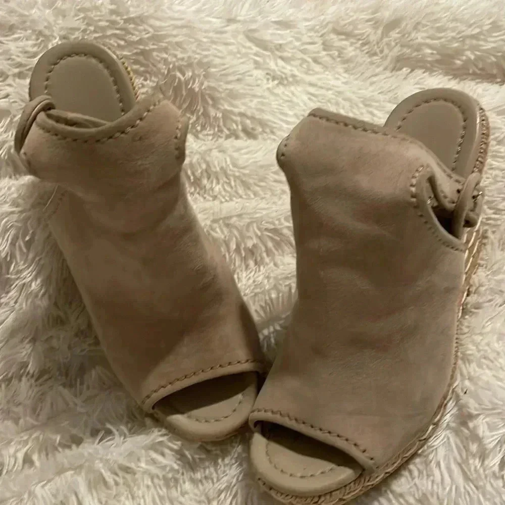 Prada suede espadrille’s neutral sandals shoes